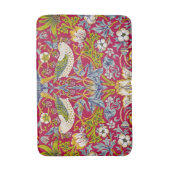 Morris Red Achtergrond Strawberry Thief Patroon Badmat (Voorkant Verticaal)