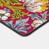 Morris Red Achtergrond Strawberry Thief Patroon Bureaumat (Hoek)