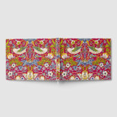 Morris Red Achtergrond Strawberry Thief Patroon Gastenboek (Volledig)