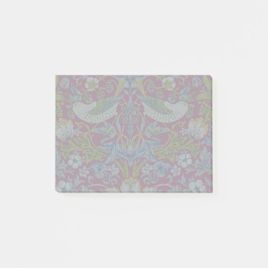 Morris Red Achtergrond Strawberry Thief Patroon Post-it® Notes (Voorkant)