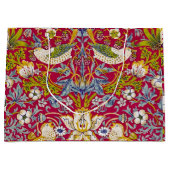 Morris Red Background Strawberry Thief Pattern Groot Cadeauzakje (Voorkant)