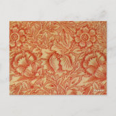 Morris - Roze en Poppy.floral Patroon Briefkaart (Achterkant)
