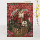 Morris Santa Claus | Vakantie Kaart (Gele Bloem)