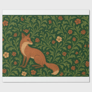 Morris Stijl Vos Bos Cottagecore Tissuepapier Cadeaupapier