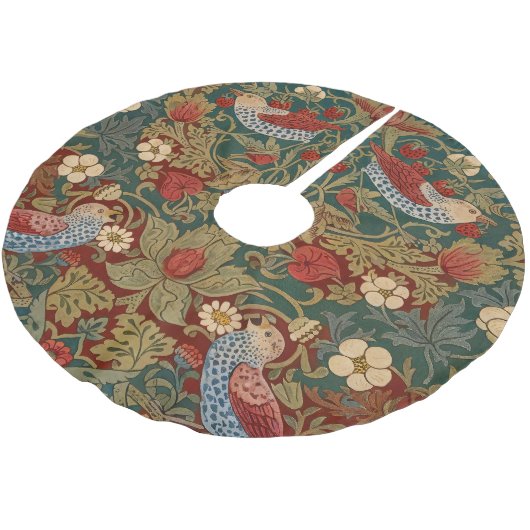 Morris - Strawberry Thief  #2 Floral Pattern  Kerstboom Rok (Gekanteld)