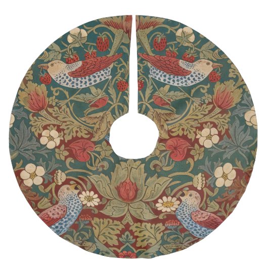 Morris - Strawberry Thief  #2 Floral Pattern  Kerstboom Rok (Voorkant)