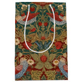 Morris - Strawberry Thief  #2 Floral Pattern  Medium Cadeauzakje (Voorkant)