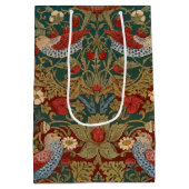 Morris - Strawberry Thief  #2 Floral Pattern  Medium Cadeauzakje (Achterkant)