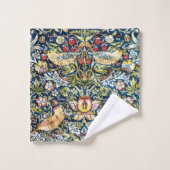 Morris - Strawberry Thief Bird & Floral Pattern Bad Handdoek (Wasdoekje)