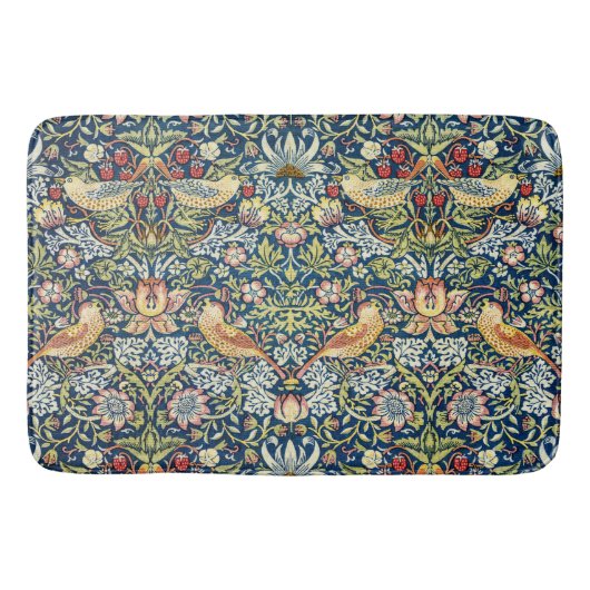 Morris - Strawberry Thief Bird & Floral Pattern Badmat (Voorkant)