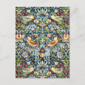 Morris - Strawberry Thief Bird & Floral Pattern Briefkaart (Voorkant)