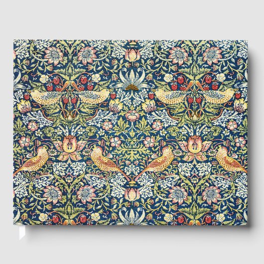 Morris - Strawberry Thief Bird & Floral Pattern Gastenboek (Voorkant)