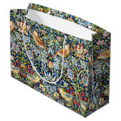 Morris - Strawberry Thief Bird & Floral Pattern Groot Cadeauzakje (Achterkant Gekanteld)