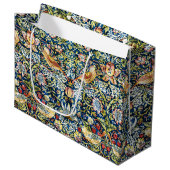 Morris - Strawberry Thief Bird & Floral Pattern Groot Cadeauzakje (Voorkant Gekanteld)