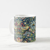 Morris - Strawberry Thief Bird & Floral Pattern Koffiemok (Voorkant links)