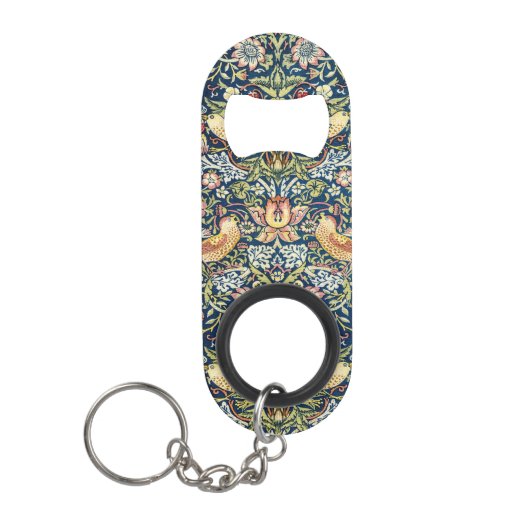 Morris - Strawberry Thief Bird & Floral Pattern Mini Flessenopener (Voorkant)