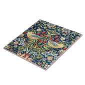 Morris - Strawberry Thief Bird & Floral Pattern Tegeltje (Zijkant)
