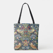 Morris - Strawberry Thief Bird & Floral Pattern Tote Bag (Achterkant)
