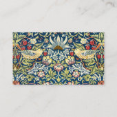 Morris - Strawberry Thief Bird & Floral Pattern Visitekaartje (Achterkant)