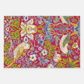 Morris Strawberry Thief Birds & Flower Pattern Inpakpapier Vel (Voorkant 2)
