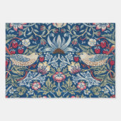 Morris Strawberry Thief Birds & Flower Pattern Inpakpapier Vel (Voorkant)