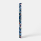 Morris Strawberry Thief Classic Indigo Blau Fijn iPhone 16 Hoesje (Linkerkant)