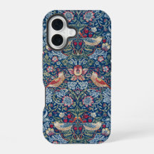 Morris Strawberry Thief Classic Indigo Blau Fijn