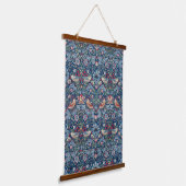 Morris Strawberry Thief Classic Indigo Blue Fijn Hangend Wandkleed (Gebogen)