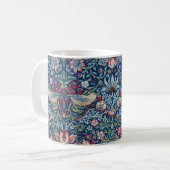 Morris Strawberry Thief Classic Indigo Blue Fijn Koffiemok (Voorkant links)