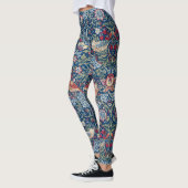 Morris Strawberry Thief Classic Indigo Blue Fijn Leggings (Links)
