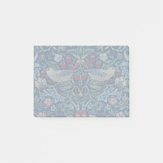 Morris Strawberry Thief Classic Indigo Blue Fijn Post-it® Notes (Voorkant)