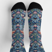 Morris Strawberry Thief Classic Indigo Blue Fijn Sokken (Top)