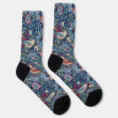 Morris Strawberry Thief Classic Indigo Blue Fijn Sokken (Rechts)