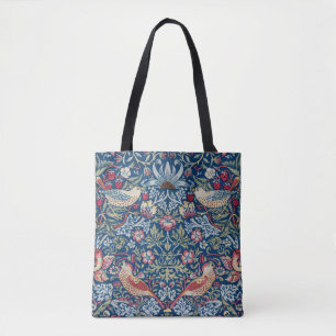 Morris Strawberry Thief Classic Indigo Blue Fijn Tote Bag