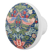Morris Strawberry Thief Floral Pattern Blue Green Keramische Knop (Rechts)