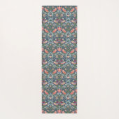 Morris Strawberry Thief Floral Pattern Blue Green Yogamat (Achterkant)
