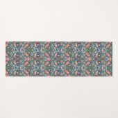 Morris Strawberry Thief Floral Pattern Blue Green Yogamat (Voorkant (horizontaal))