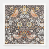 Morris Strawberry Thief Floral Pattern Earth Tones Servet (Voorkant)