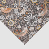 Morris Strawberry Thief Floral Pattern Earth Tones Tissuepapier (Detail)