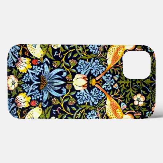Morris - Strawberry Thief Hoesje-Mate iPhone Case (Achterkant (horizontaal))