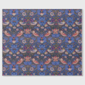 Morris Strawberry Thief Lavendel Paarse Roze Kunst Cadeaupapier (Vlak)