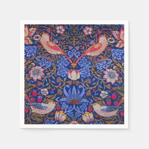 Morris Strawberry Thief Lavendel Paarse Roze Kunst Servet