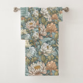 Morris Style Bloemenpastel gepersonaliseerd Bad Handdoek (Insitu)