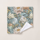 Morris Style Bloemenpastel gepersonaliseerd Bad Handdoek (Wasdoekje)