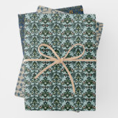  Morris Symmetrical Floral Pattern Inpakpapier Vel (In situ)