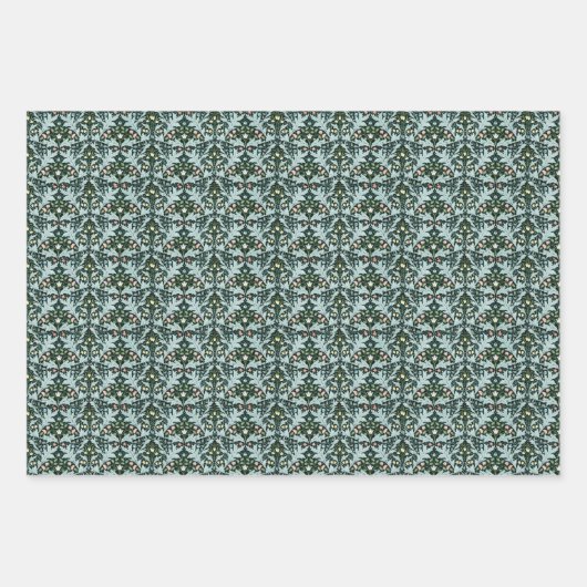  Morris Symmetrical Floral Pattern Inpakpapier Vel (Voorkant)