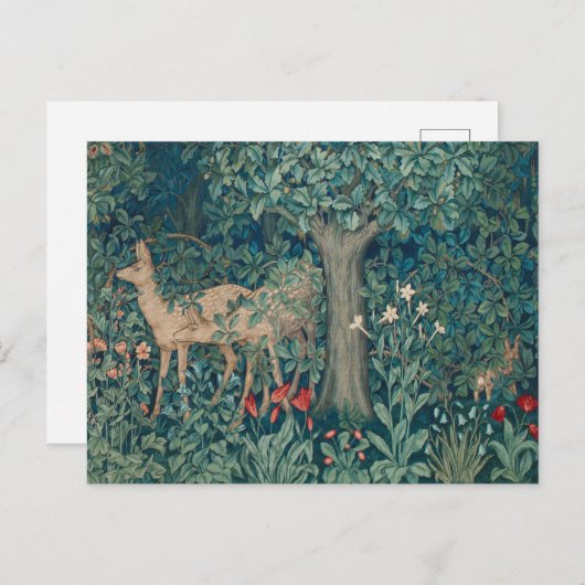 Morris Tapestry Deer Arts and Crafts Briefkaart (Voorkant / Achterkant)