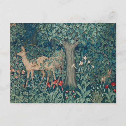 Morris Tapestry Deer Arts and Crafts Briefkaart (Voorkant)