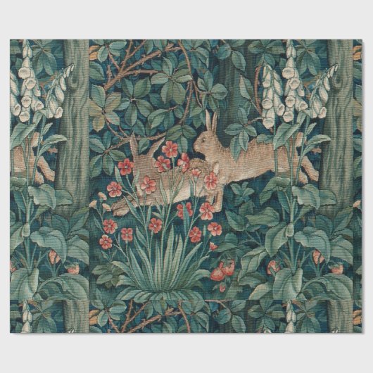 Morris Tapestry Forest Rabbits Cadeaupapier (Vlak)