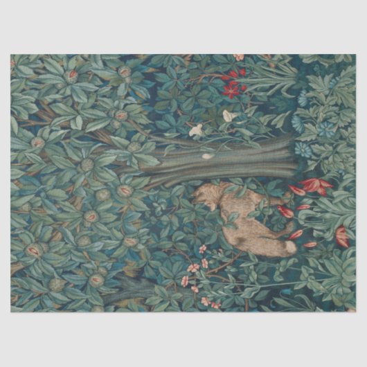 Morris Tapestry Fox Tissue Papier (Voorkant)